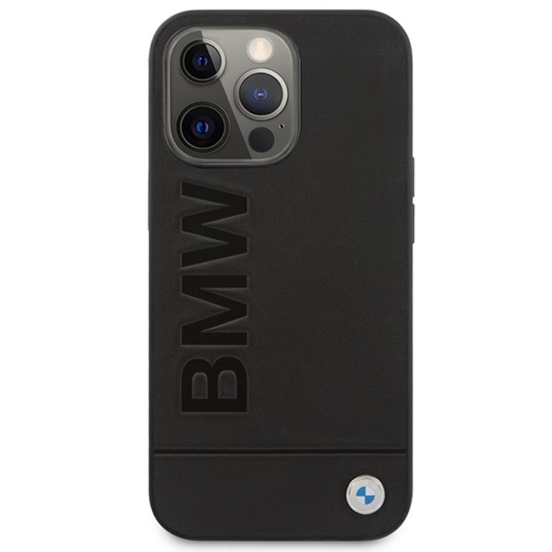 BMW Leather Hot Stamp MagSafe – Etui iPhone 14 Pro Max (Czarny)
