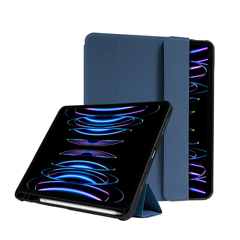 Crong FlexFolio – Etui iPad Pro 11" (2022-2021) / iPad Air 10.9” (5-4 gen.) z funkcją Apple Pencil (niebieski)