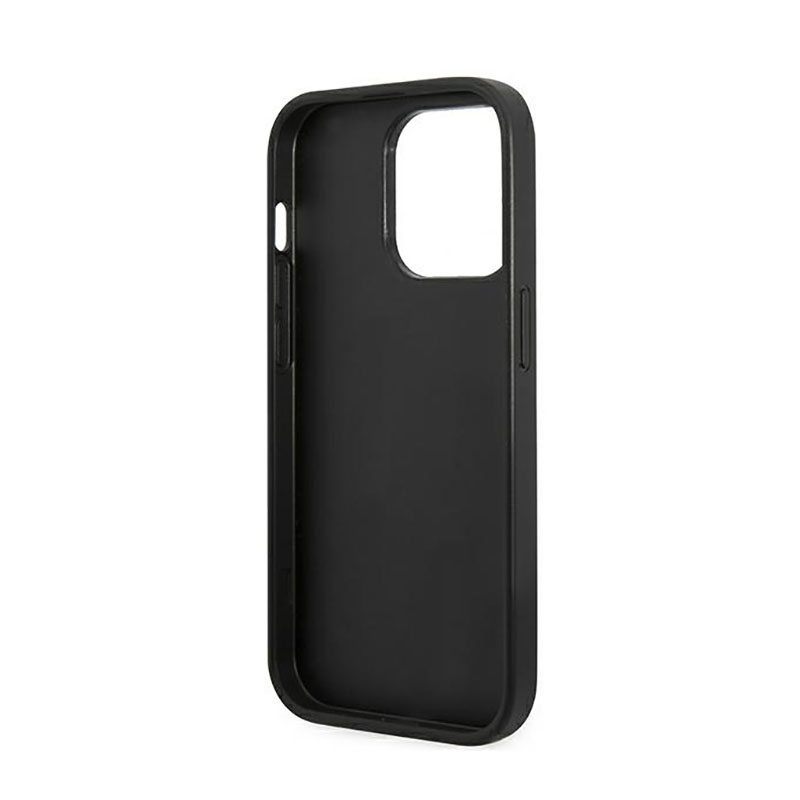 Guess Glitter Flakes Metal Logo Case – Etui iPhone 14 Pro (czarny)