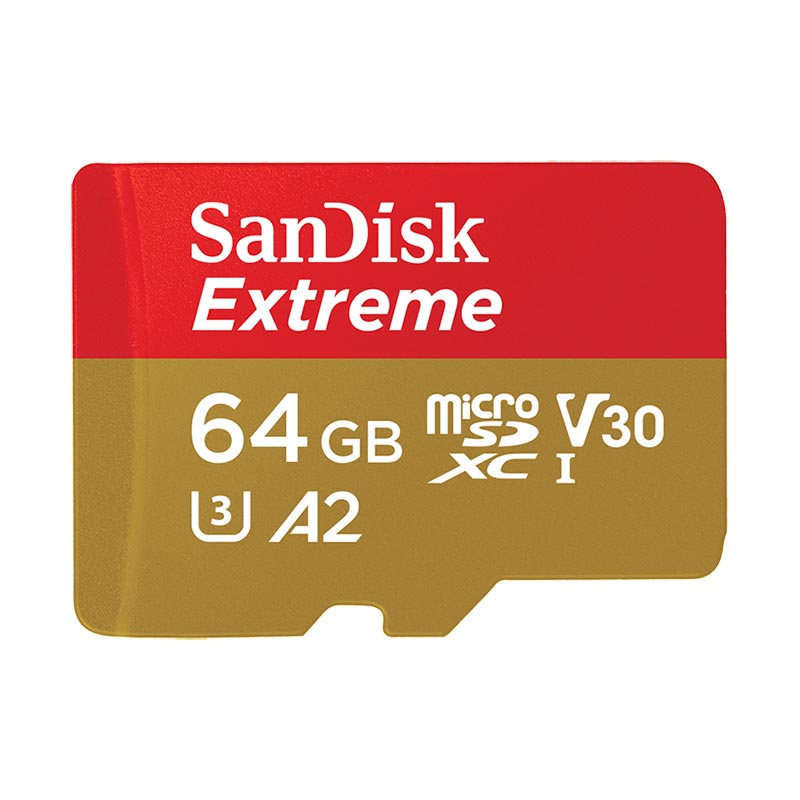 SanDisk Extreme microSDXC - Karta pamięci 64 GB A2 V30 UHS-I U3 170/80 MB/s z adapterem