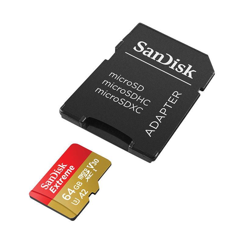 SanDisk Extreme microSDXC - Karta pamięci 64 GB A2 V30 UHS-I U3 170/80 MB/s z adapterem