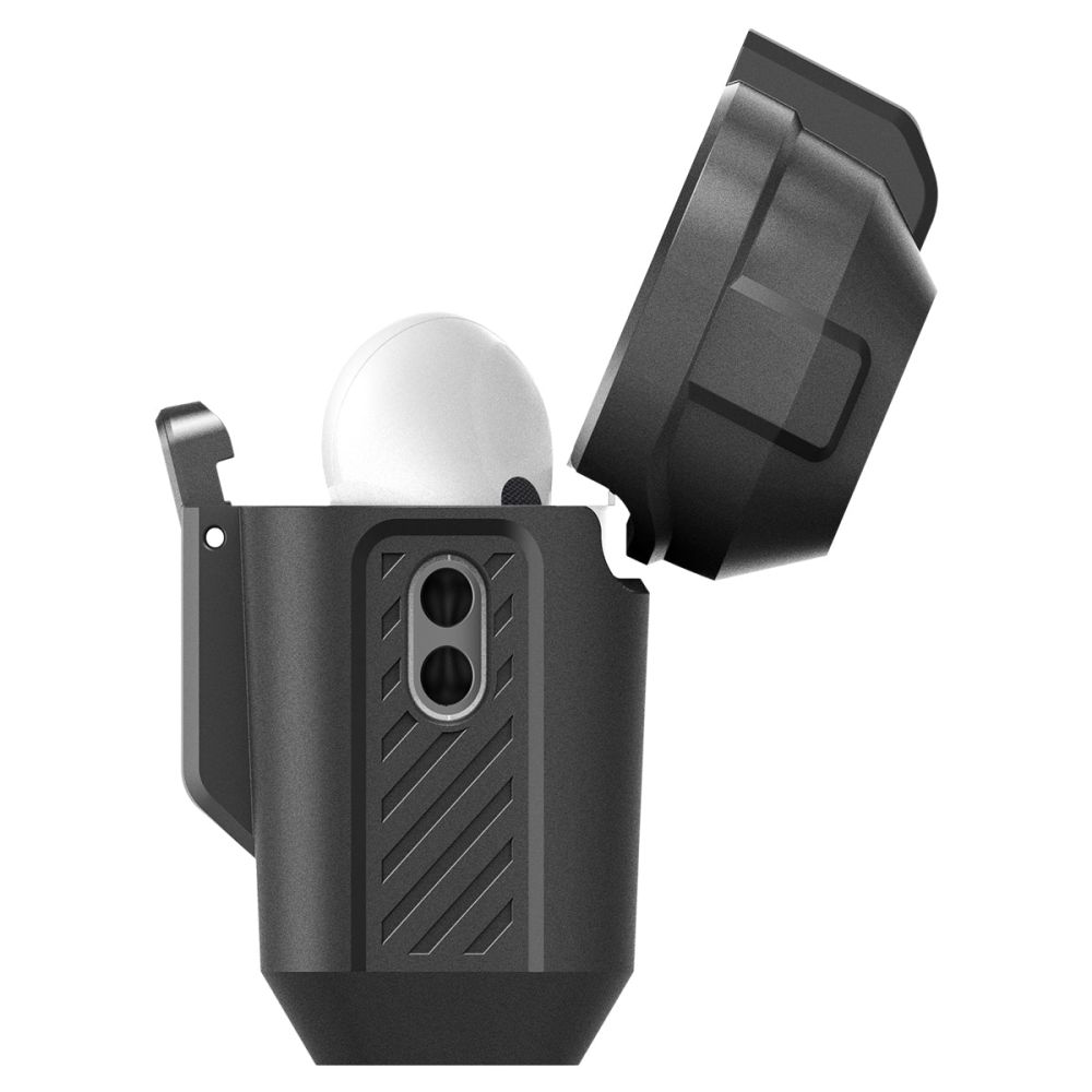 Spigen Lock Fit - Pancerne etui do Apple Airpods Pro 1 / 2 (Czarny)