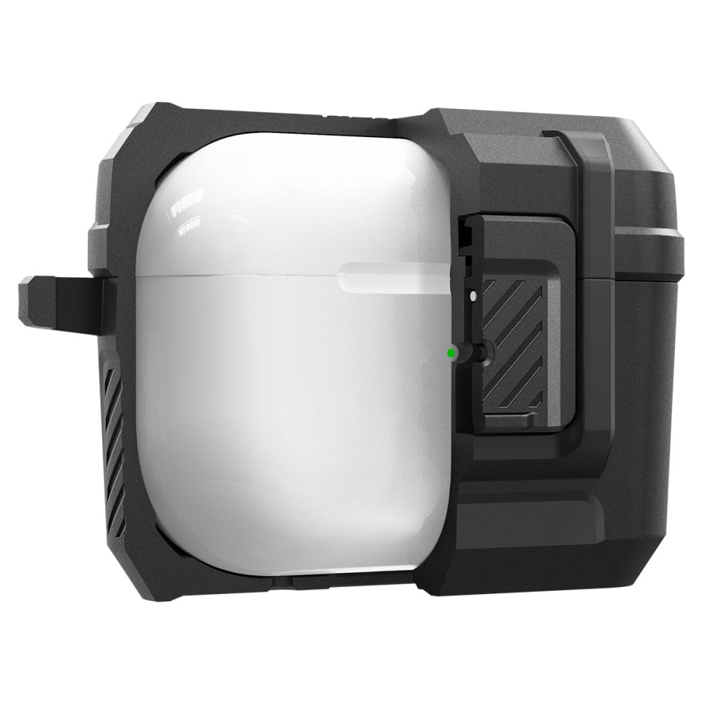 Spigen Lock Fit - Pancerne etui do Apple Airpods Pro 1 / 2 (Czarny)