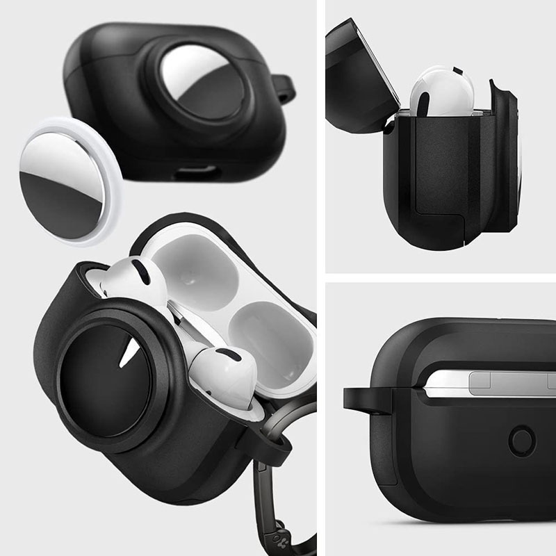 Spigen Tag Armor Duo - Etui do Apple Airpods Pro 1 / 2 / AirTag (Czarny)