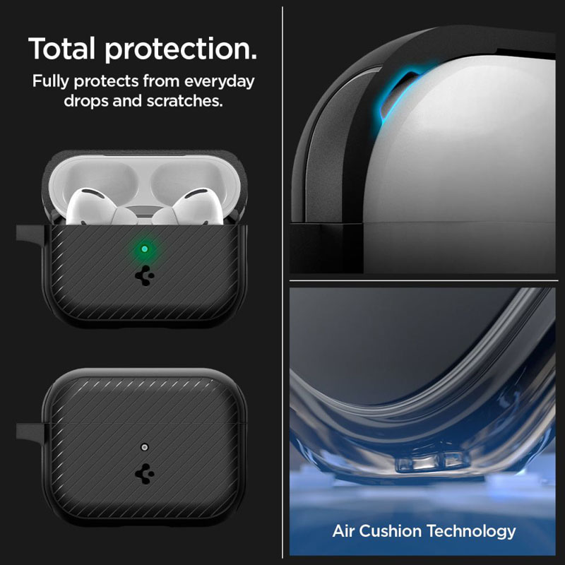 Spigen Mag Armor MagSafe - Etui do Apple Airpods Pro 1 / 2 (Czarny)