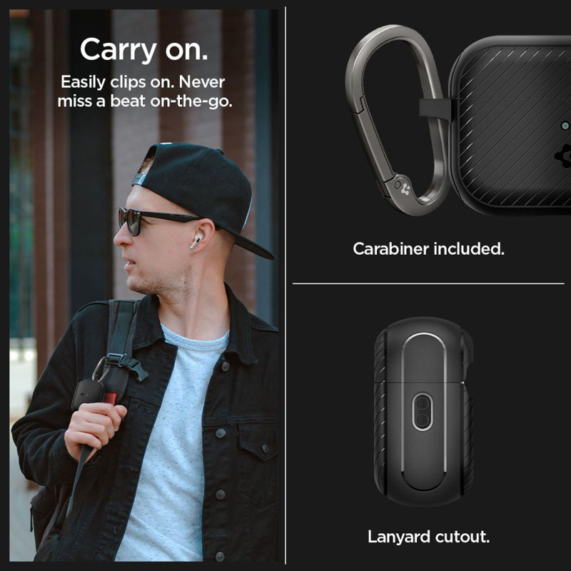 Spigen Mag Armor MagSafe - Etui do Apple Airpods Pro 1 / 2 (Czarny)