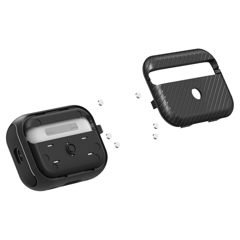 Spigen Mag Armor MagSafe - Etui do Apple Airpods Pro 1 / 2 (Czarny)