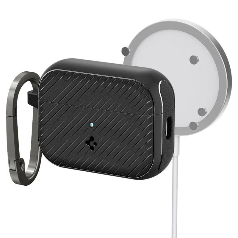 Spigen Mag Armor MagSafe - Etui do Apple Airpods Pro 1 / 2 (Czarny)