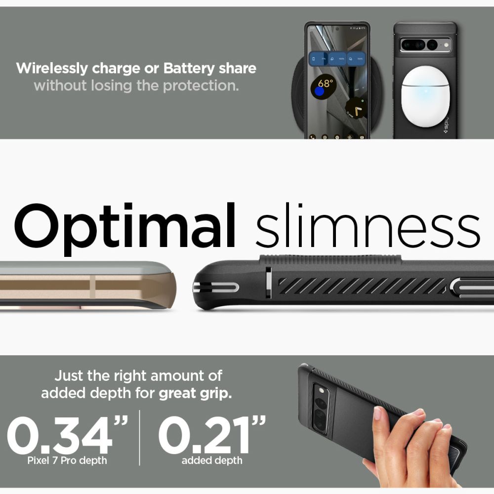 Spigen Rugged Armor - Etui do Google Pixel 7 Pro (Czarny)