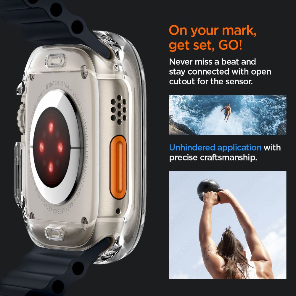 Spigen Ultra Hybrid – Obudowa do Apple Watch Ultra 49 mm (Przezroczysty)