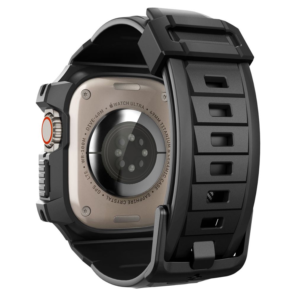 Spigen Rugged Armor Pro – Pasek z obudową do Apple Watch Ultra 49 mm (Czarny)