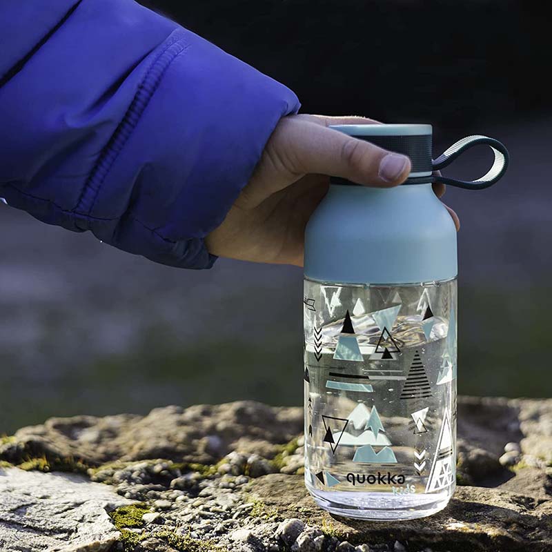 Quokka Ice Kids with strap - Butelka na wodę ecozen 430 ml z paskiem (Indian)
