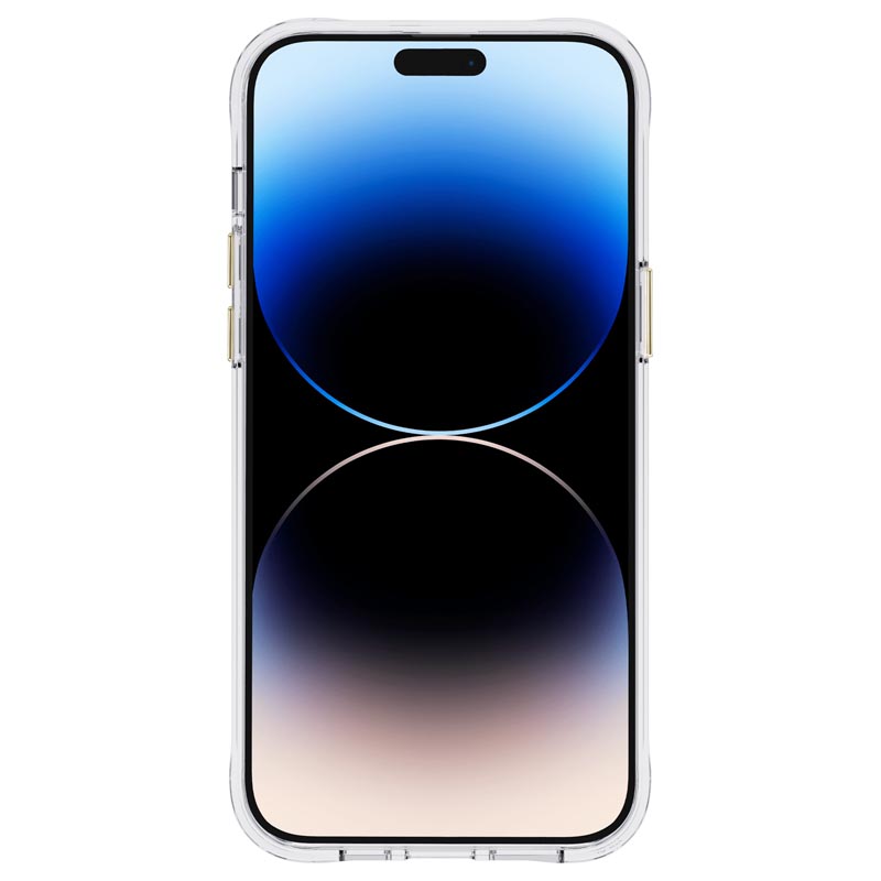 Rifle Paper Clear - Etui iPhone 14 Pro zdobione złotem (Rose Garden)