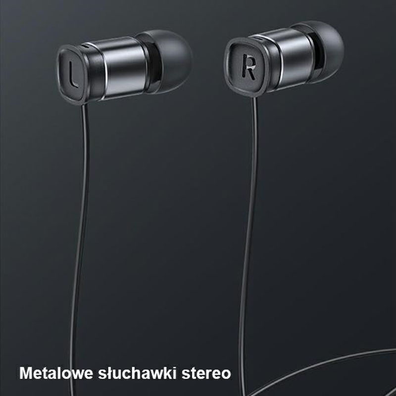 USAMS EP-46 - Słuchawki stereo jack 3,5 mm (czerwony)