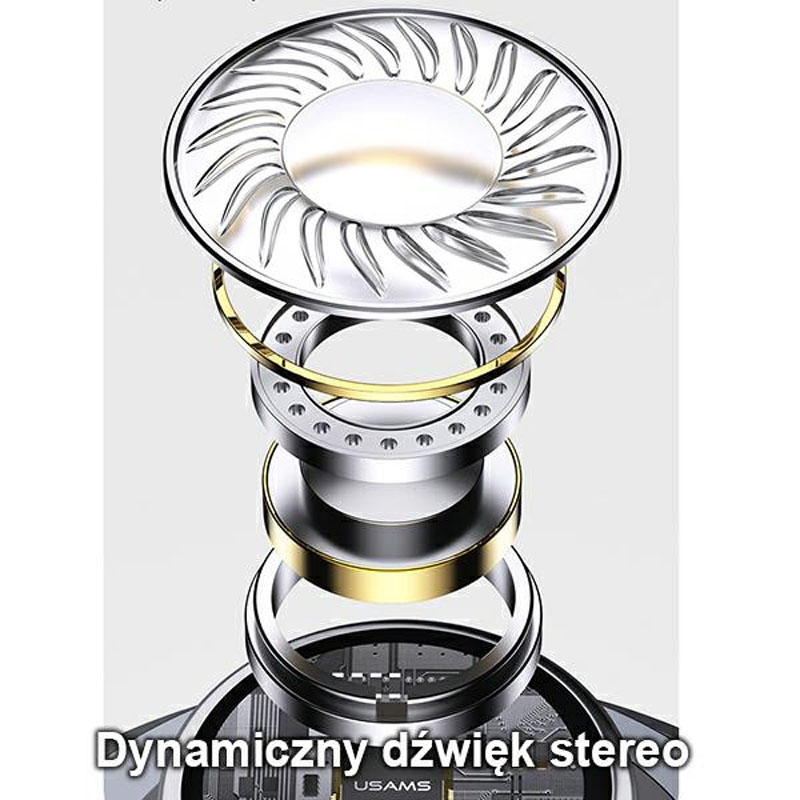 USAMS EP-46 - Słuchawki stereo jack 3,5 mm (czerwony)