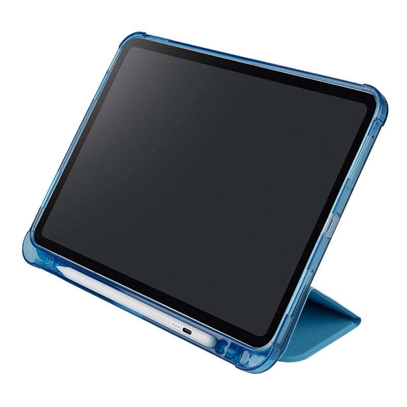 Tucano Satin Case – Etui do iPad 11" (2025) / iPad 10.9" (2022) w/Magnet & Stand up z uchwytem Apple Pencil (niebieski)