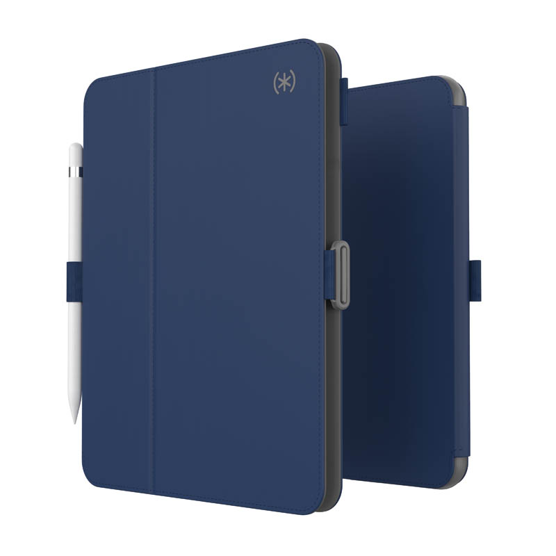 Speck Balance Folio – Etui iPad 11" (2025) / 10.9" (2022) z powłoką MICROBAN w/Magnet & Stand up (Arcadia Navy/Moody Grey)
