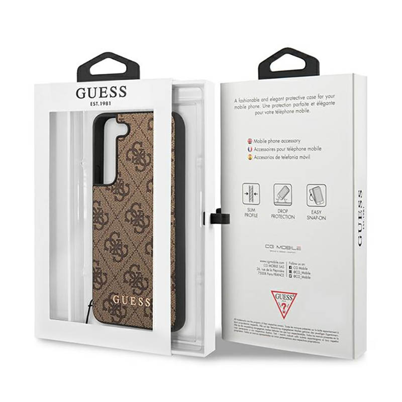 Guess 4G Charms Collection - Etui Samsung Galaxy S23 (brązowy)