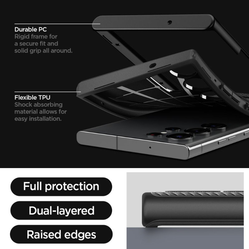 Spigen Neo Hybrid - Etui do Samsung Galaxy S23 Ultra (Czarny)