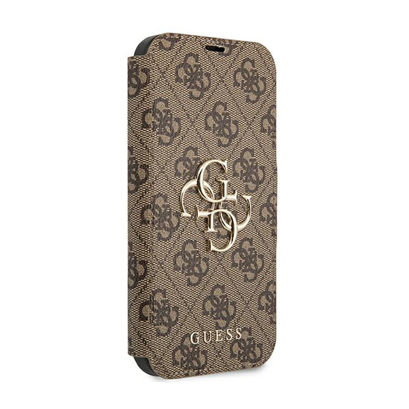 Guess Booktype 4G Big Metal Logo - Etui iPhone 13 Pro (brązowy)