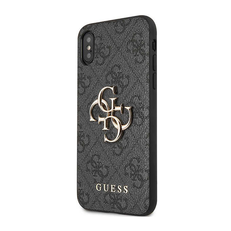 Guess 4G Big Metal Logo - Etui iPhone X (szary)