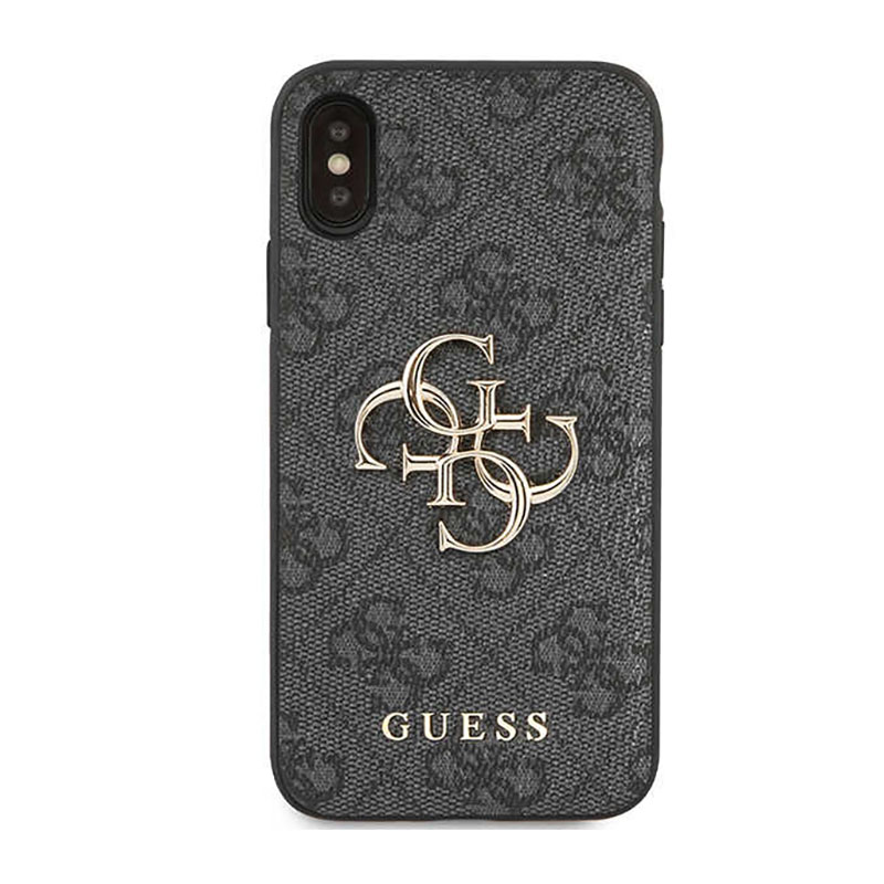 Guess 4G Big Metal Logo - Etui iPhone X (szary)