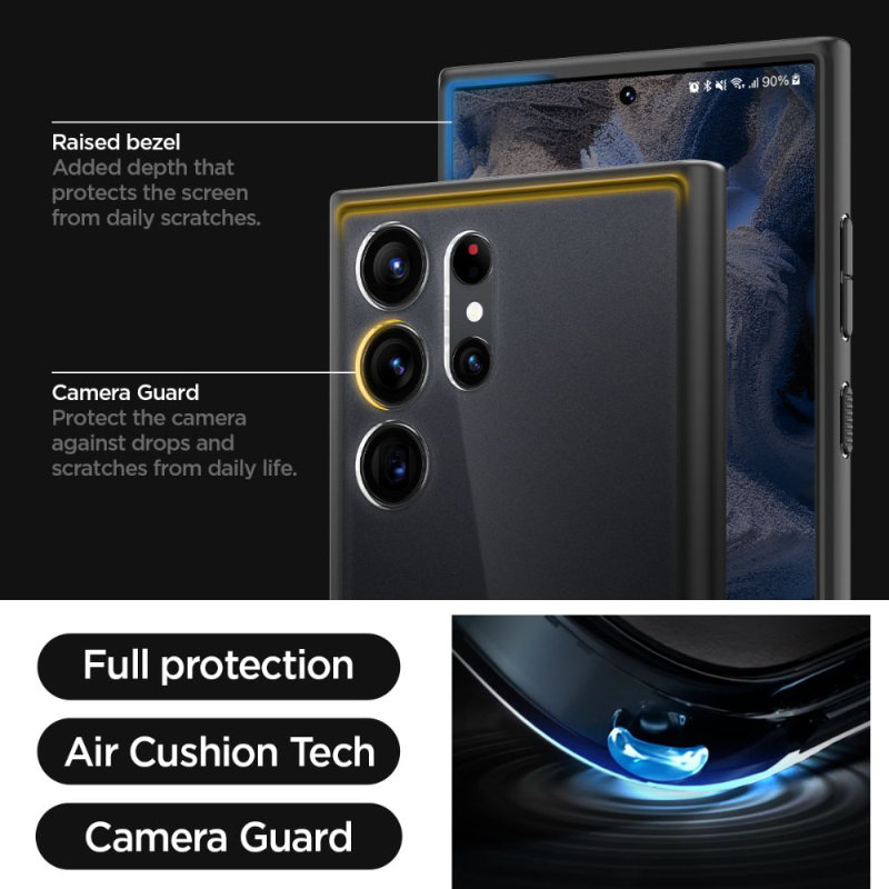 Spigen Ultra Hybrid - Etui do Samsung Galaxy S23 Ultra (Frost Black)