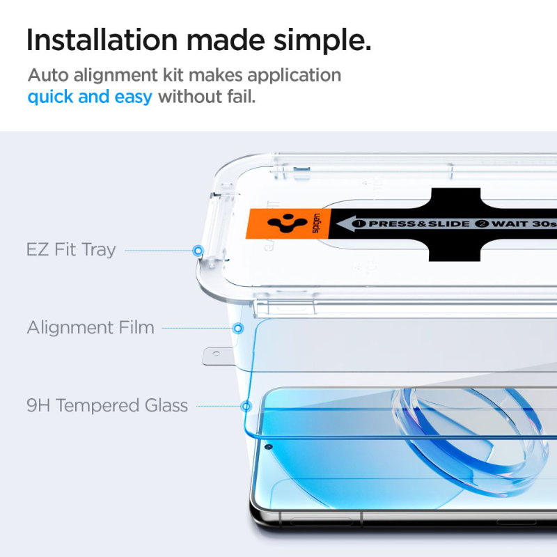 Spigen Glas.TR EZ Fit 2-Pack - Szkło hartowane 2 szt. do Samsung Galaxy S23