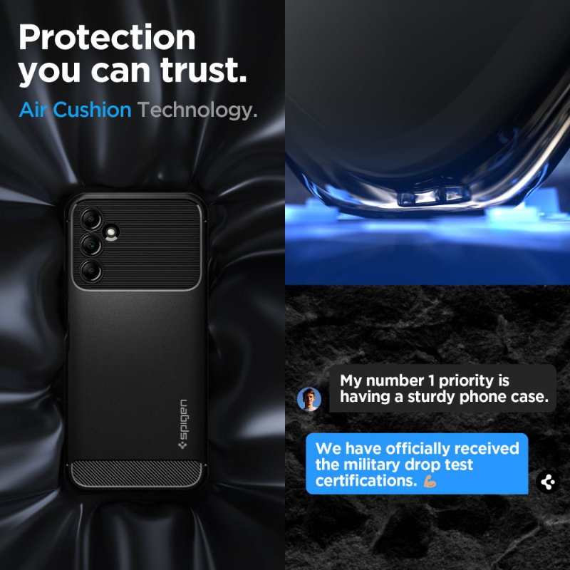 Spigen Rugged Armor - Etui do Samsung Galaxy A14 5G (Czarny)