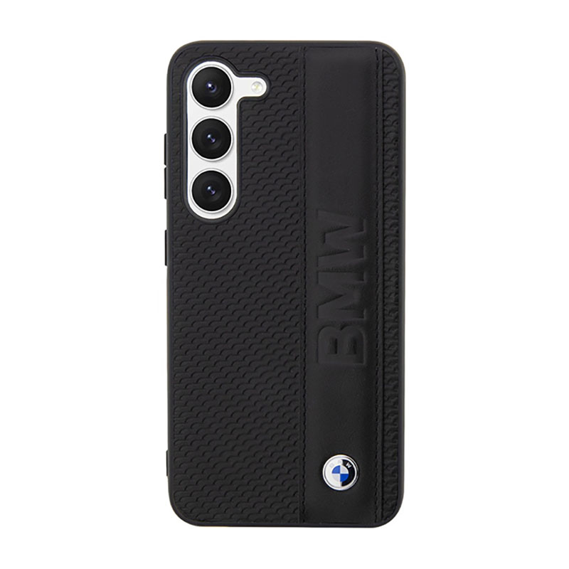 BMW Leather Textured & Stripe - Etui Samsung Galaxy S23 (czarny)