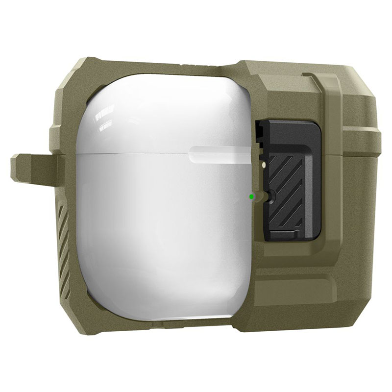 Spigen Lock Fit - Pancerne etui do Apple AirPods Pro 1 / 2 (Vintage Khaki)