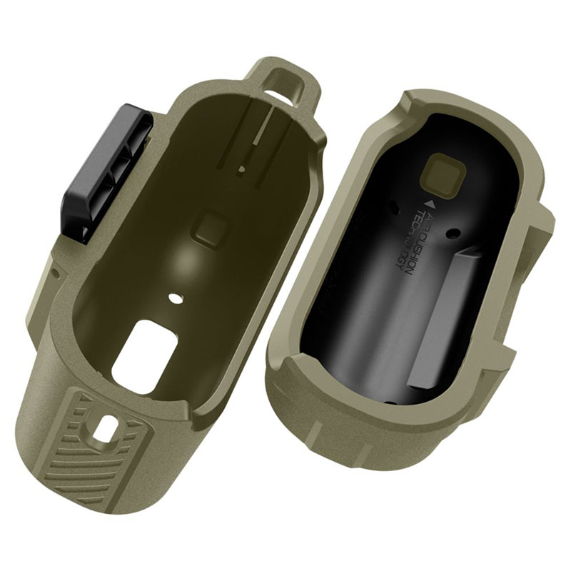 Spigen Lock Fit - Pancerne etui do Apple AirPods Pro 1 / 2 (Vintage Khaki)
