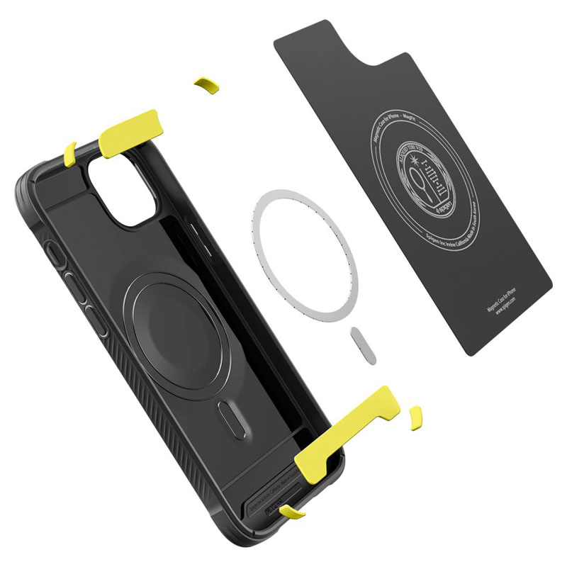 Spigen Rugged Armor Mag MagSafe - Etui do iPhone 15 Plus / iPhone 14 Plus (Czarny)