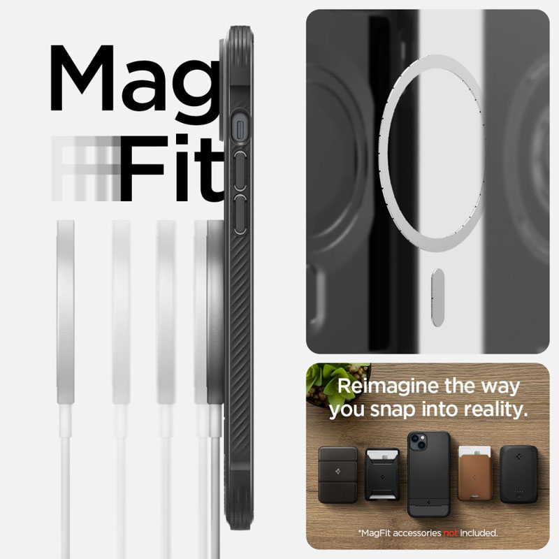 Spigen Rugged Armor Mag MagSafe - Etui do iPhone 15 Plus / iPhone 14 Plus (Czarny)