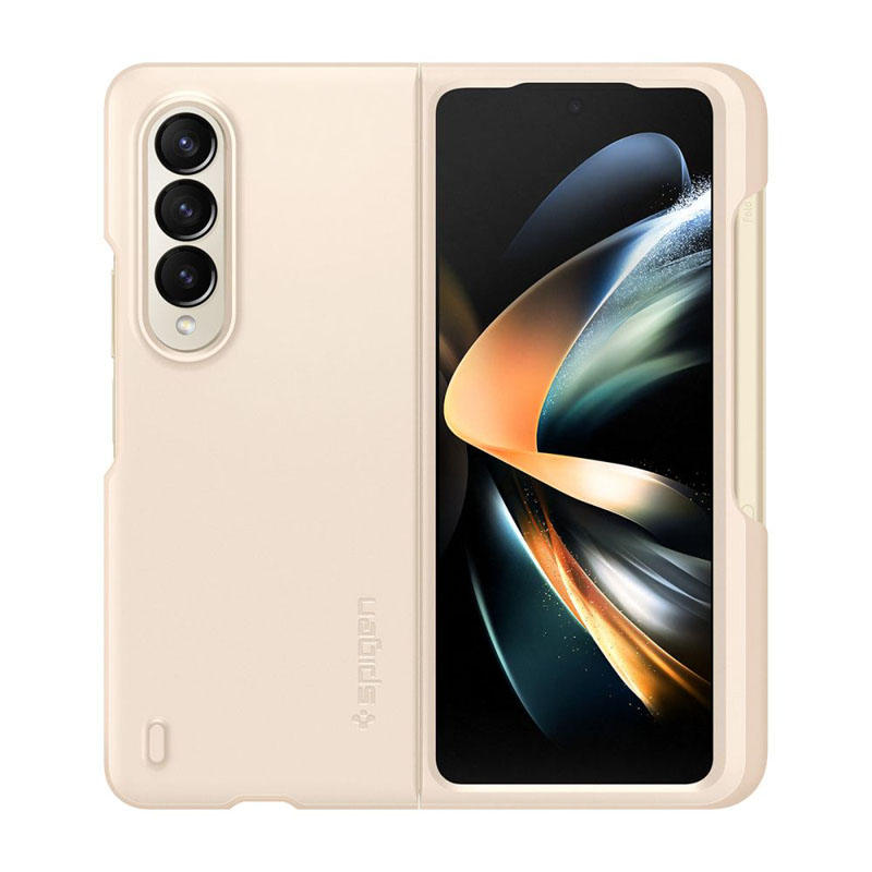 Spigen Thin Fit Pen - Etui do Samsung Galaxy Z Fold 4 (Pearled Ivory)