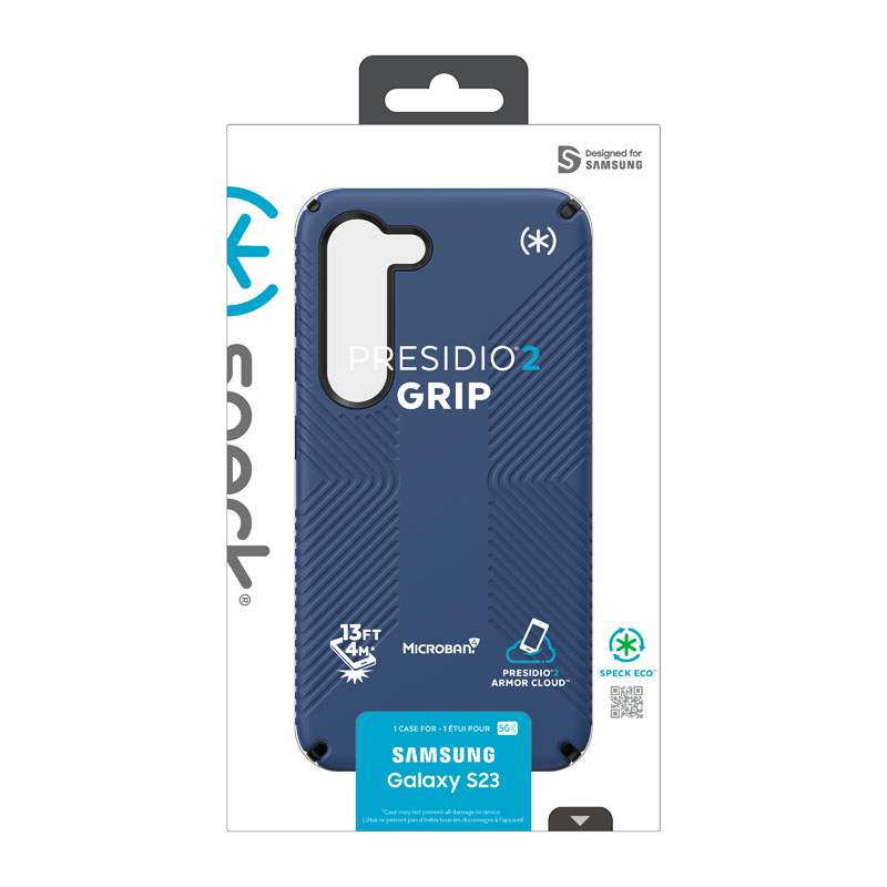 Speck Presidio2 Grip - Antypoślizgowe etui Samsung Galaxy S23 (Coastal Blue/Black)