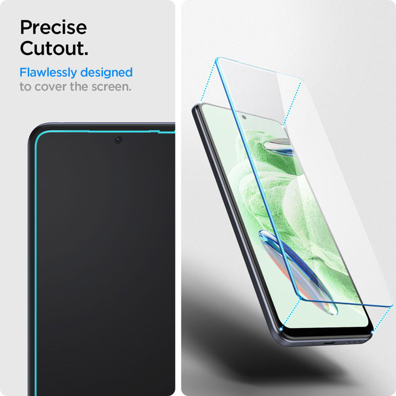 Spigen Glas.TR Slim 2-Pack - Szkło hartowane do Xiaomi Redmi Note 12 4G / 5G /POCO X5 5G (2 sztuki)
