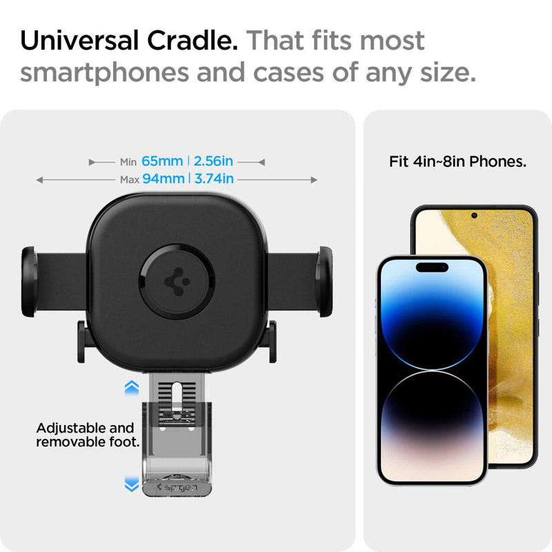 Spigen UTS12 OneTap - Uniwersalny uchwyt samochodowy (Czarny)