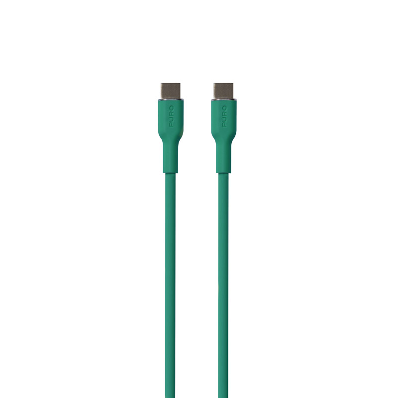 PURO ICON Soft Cable – Kabel USB-C do USB-C 1.5 m (Jade)