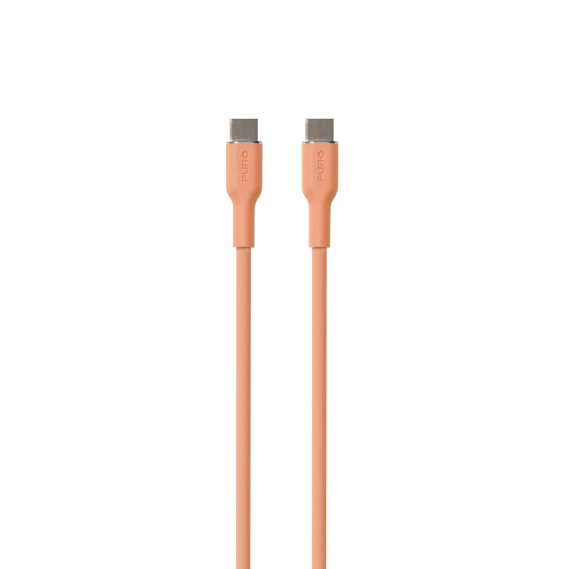 PURO ICON Soft Cable – Kabel USB-C do USB-C 1.5 m (Apricot)
