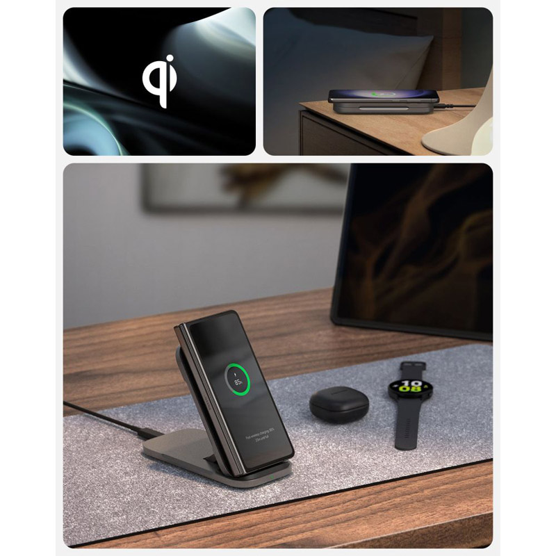 Spigen ArcField PF2201 - Ładowarka indukcyjna 15W (Czarny)