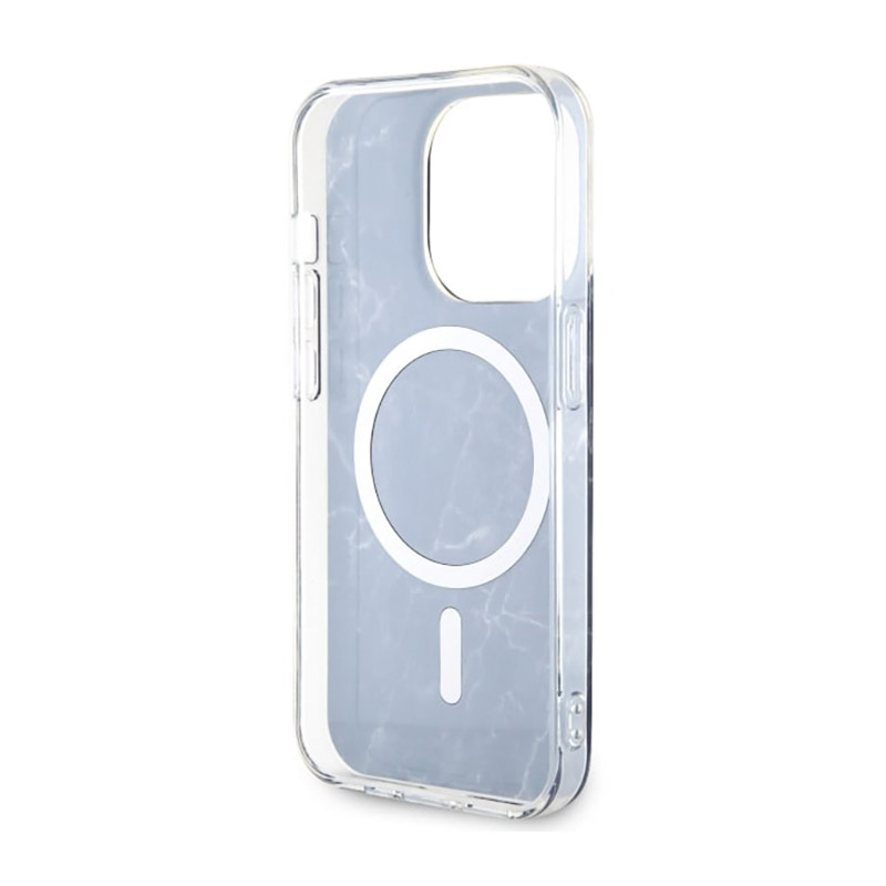 Guess Marble MagSafe - Etui iPhone 14 Pro Max (Czarny)