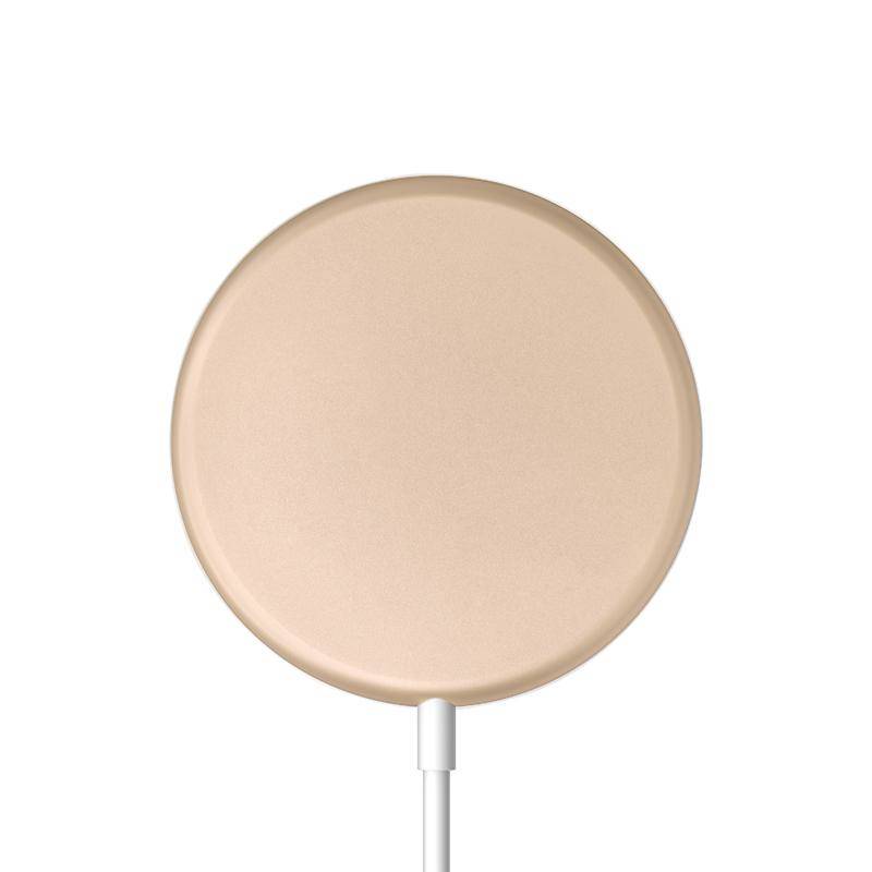 Crong MagSpot Wireless Charger – Aluminiowa ładowarka indukcyjna MagSafe 15W (Gold)