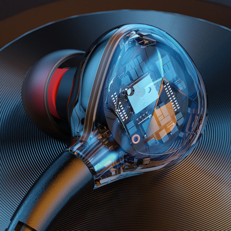 WEKOME YC06 Blackin Series - Słuchawki przewodowe HiFi Lightning (Biały)