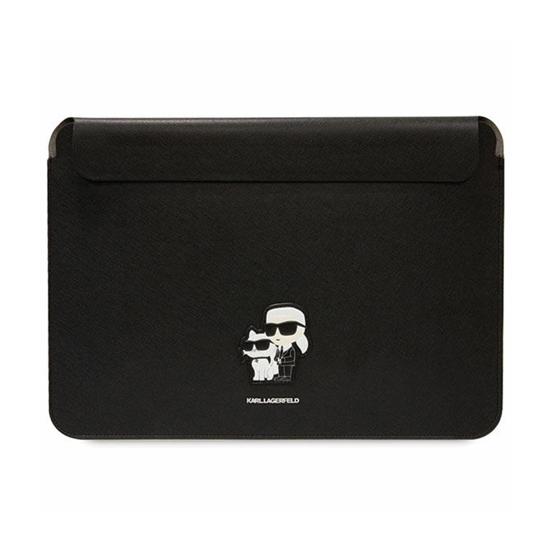 Karl Lagerfeld NFT Saffiano Karl & Choupette Sleeve - Etui na notebook 14" (Czarny)