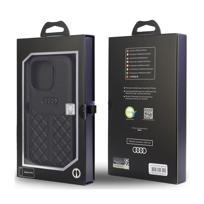 Audi Genuine Leather - Etui iPhone 13 Pro (Czarny)