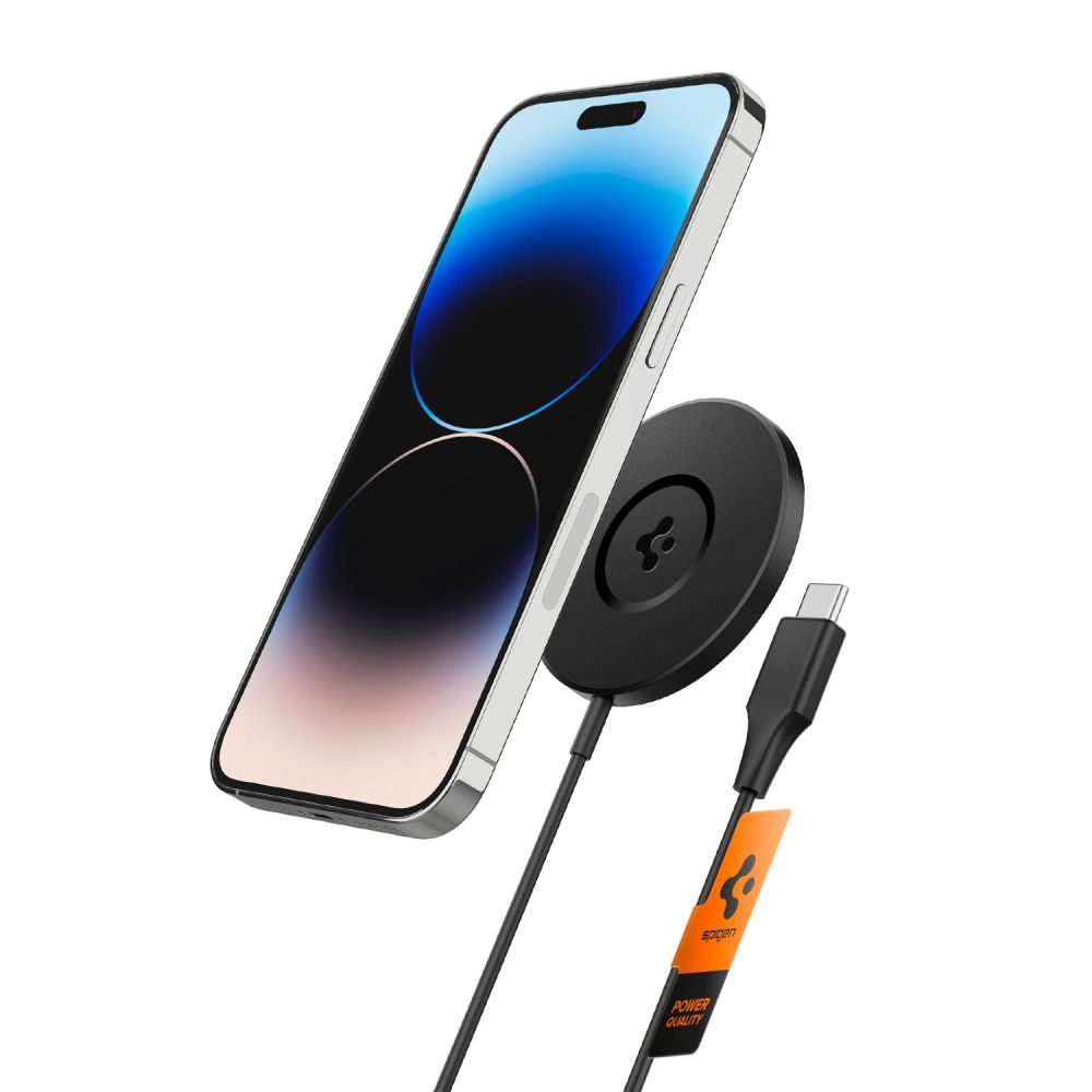 Spigen PF2101 ArcField - Ładowarka indukcyjna MagSafe 7,5W (Czarny)