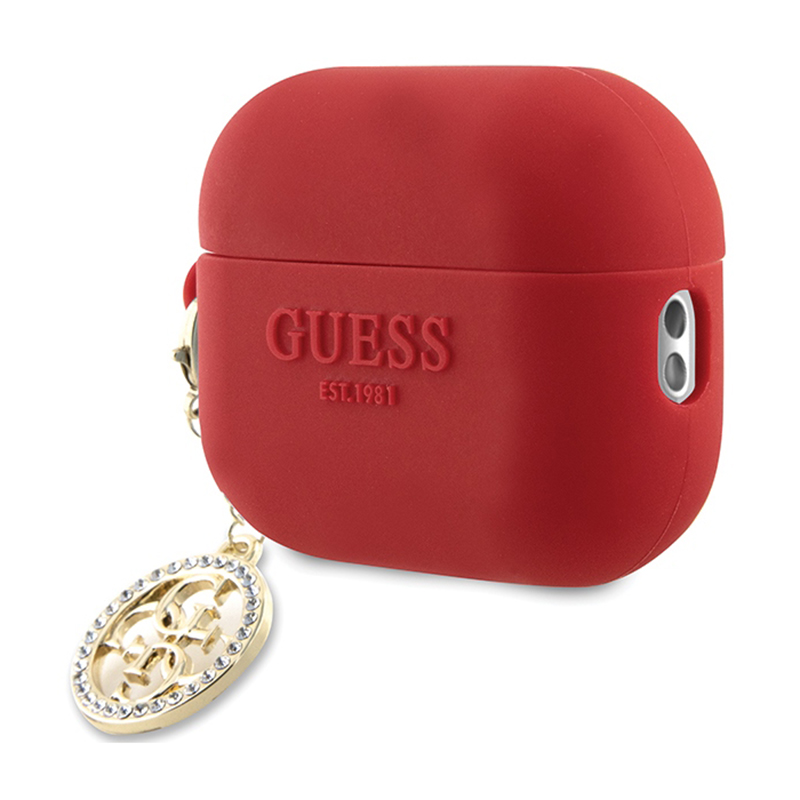 Guess 3D Rubber 4G Diamond Charm - Etui AirPods Pro 2 (Czerwony)