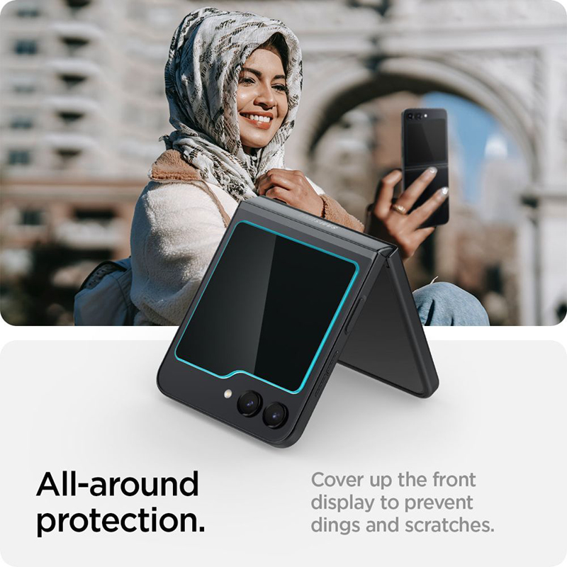 Spigen GLAS.TR EZ FIT 2-Pack - Szkło hartowane do Samsung Galaxy Z Flip 5 (2 sztuki)
