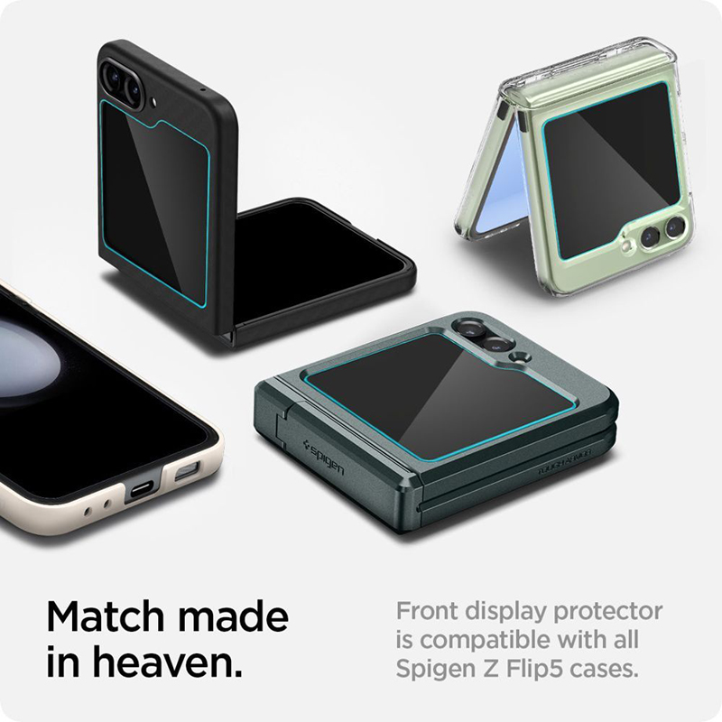 Spigen GLAS.TR EZ FIT 2-Pack - Szkło hartowane do Samsung Galaxy Z Flip 5 (2 sztuki)